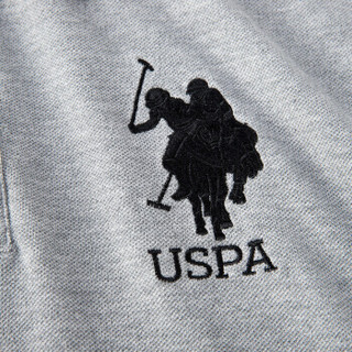 U.S. POLO ASSN. Polo衫男2019年新品男士短袖T恤纯棉多色男短袖衫美式休闲男上装6017965AL 深灰色 M/170