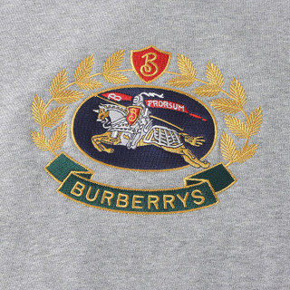 BURBERRY 巴宝莉 女士灰色混纺典藏绣标运动衫 80030291 XXS