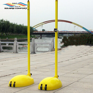 星加坊 羽毛球网架便携式ABS羽毛球柱标准可拆装球架可移动带轮