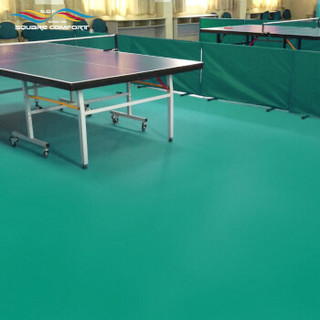 星加坊 乒乓球地胶室内pvc塑胶运动地板家用耐磨防滑乒乓球场地专业布纹地胶垫珊瑚6.0