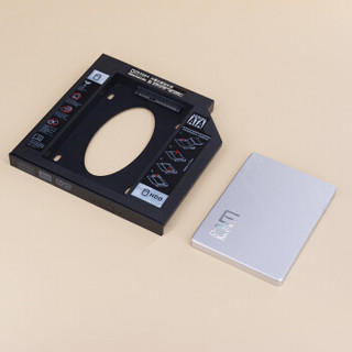大迈（DM） 笔记本光驱位硬盘托架 SATA硬盘支架盒 适用于SSD固态硬盘 DW127通用款 厚度 12.7mm