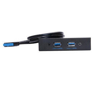 魔羯 MOGE MC2002  USB3.0前置面板 软驱位 usb3.0扩展卡 19针/20Pin转usb3.0转接线