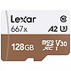 Lexar 雷克沙 667x microSDXC A2 UHS-I U3 TF存储卡 128GB