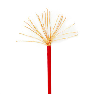 菊花 电线电缆bvr 16平方 单芯多股铜线 家装家用铜芯电线 100米 蓝色