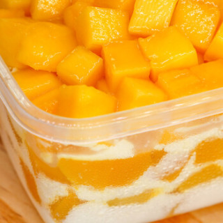 芒果千层盒子蛋糕 甜品奶油 班戟新鲜水果蛋糕 500g/盒装