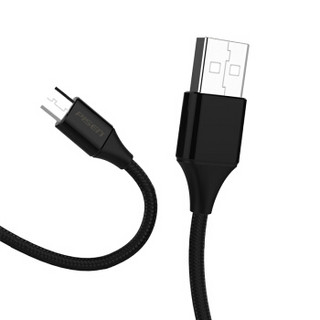 品胜（PISEN）安卓抗折断编织数据线 1.2米 Micro USB手机充电线 适于华为/小米/vivo/oppo/魅族/三星 黑色