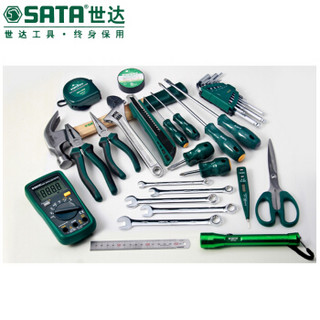 世达（SATA）32件便携式安装维修组套  09556 绿色