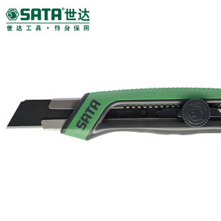 世达（SATA）T系列25MM橡塑柄推扭美工刀    93483 钢制