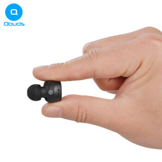 qbuds zero 无线蓝牙耳机 迷你隐形运动双耳立体声蓝牙耳机 安卓苹果通用商务 黑色