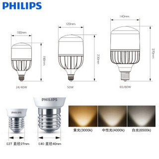 PHILIPS/飞利浦 LED中低天棚灯 LED中低天棚灯 28-24W E27 865 CN 24W