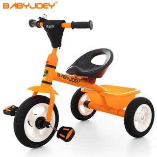 英国Babyjoey 儿童三轮车脚踏车玩具童车周岁礼物宝宝自行车  果粒橙