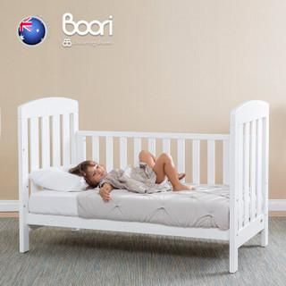 澳洲Boori爱丽丝婴儿床 多功能进口实木儿童床新生儿宝宝床BB床可拼接床 B-ALCBD 薏米白