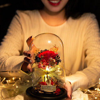 花媓永生花礼盒生日礼物女生送女朋友送老婆创意礼品玫瑰花情人节礼物 同城速递520表白节礼品