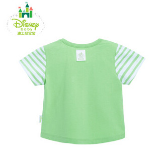 迪士尼(Disney)婴儿T恤夏季纯棉肩开短袖上衣卡通印花162S799 浅绿 5岁/身高120cm