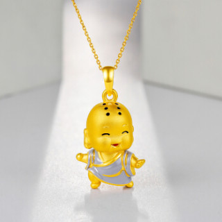 商品周六福珠宝可爱宝宝佛3d硬金黄金吊坠不含链定价adhh043768约29g