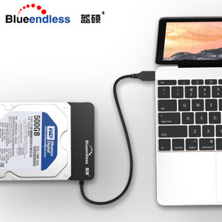 蓝硕 BLUEENDLESS US25U3 SATA转USB易驱线USB3.0硬盘串口通用 黑色 SATA转USB口