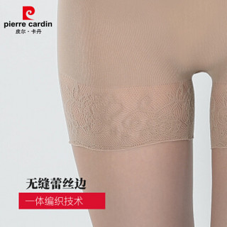 pierre cardin 皮尔·卡丹 JD87333001-30420 安全裤防走光女夏丝薄三分裤夏季加弹蕾丝边打底裤2条装 肤色黑色 均码