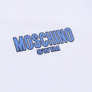 MOSCHINO Swimwear 莫斯奇诺 19年春夏新品男士白色棉质字母logo短袖Polo衫3 V1301 2322 0001 白色 M
