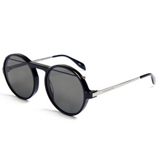 开云眼镜 亚历山大.麦昆（Alexander mcqueen）  男女款墨镜 灰色镜片黑色镜框眼镜 太阳镜 AM0192S-001 54mm