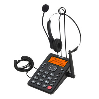 盈信（YINGXIN）耳麦插卡电话机 录音话务盒 客服耳机电话 自动录音 自动接听 HA0008(5)WHL联通移动版黑色