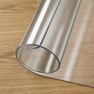 BUBM 透明桌垫软玻璃pvc桌布防水防油防烫圆桌餐桌垫家用塑料水晶板厚 磨砂2MM 60*120cm