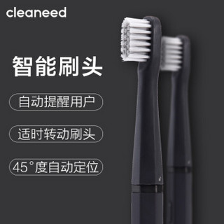 cleaneed电动牙刷 成人声波震动 智能清洁 电动牙刷  牙龈呵护（自带刷头＊2）黑加仑