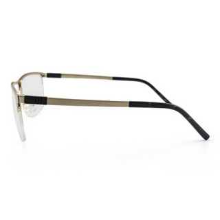 PORSCHE DESIGN保时捷 光学近视眼镜架 男款纯钛商务超轻眼镜框半框 P8324B金色镜框金色镜腿57mm