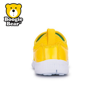 Boogie Bear 韩国童鞋2018春季新款儿童毛毛虫男童运动鞋女童鞋防滑 BB181S1703 黄色 23