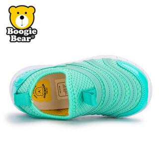 Boogie Bear 韩国童鞋2018春季新款儿童毛毛虫男童运动鞋女童鞋防滑 BB181S1701绿色 23