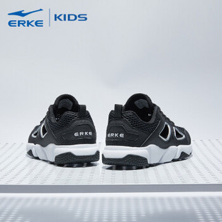 鸿星尔克（ERKE）儿童运动鞋男童鞋大童框子鞋跑鞋 63118203057 正黑/正白 36码