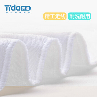 体达（Tida） 婴儿吸汗巾 儿童垫背巾 宝宝隔汗巾 6层加大纱布5条装 小码（适合0-2岁）