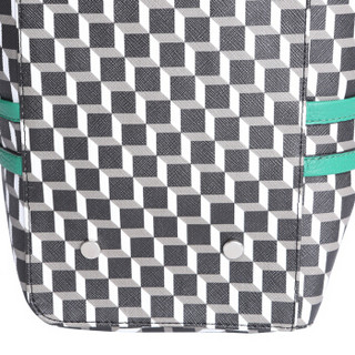 PIERRE HARDY 男士ARCHI几何印花手提包 NV02BLACK/WHITE/GREENTU黑色/白色/绿色