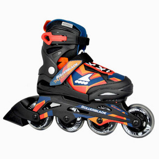罗勒布雷德 Rollerblade 溜冰鞋 儿童轮滑鞋男女可调旱冰鞋直排滑轮鞋thunder黑橙色L码