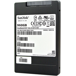 SanDisk 闪迪 CloudSpeed ECO GenⅡ系列 CloudSpeed ECO GenⅡ 固态硬盘 SATA接口 SDLF1DAR-960G