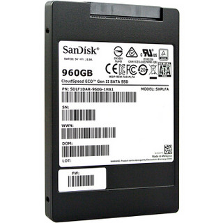 SanDisk 闪迪 CloudSpeed ECO GenⅡ系列 CloudSpeed ECO GenⅡ 固态硬盘 SATA接口 SDLF1DAR-960G