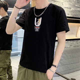 YUZHAOLIN 俞兆林 男士时尚字母短袖T恤 A301-T101