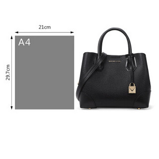 MICHAEL KORS 迈克·科尔斯 MERCER GALLERY系列 女士黑色牛皮小号托特包 30H7GZ5T1T BLACK