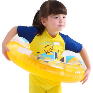 hugmii儿童游泳圈腋下泳圈水上充气玩具 黄色狮子 均码