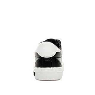 飞耀（FEIYAO）儿童运动鞋男童女童休闲鞋 超纤卡通笑脸时尚儿童镂空透气板鞋A-951 黑色 25