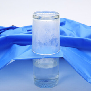 hugmii儿童雨衣男童女童卡通趣味遇水变色小学生透明帽檐雨披 蓝色