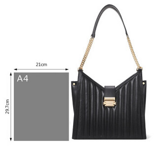 MICHAEL KORS 迈克·科尔斯 WHITNEY系列 黑色羊皮手拎包 30H8GWHE8T BLACK