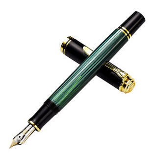 百利金（Pelikan）M400施德莱斯曼线条14K镀金笔尖树脂笔杆圆礼盒-绿色EF