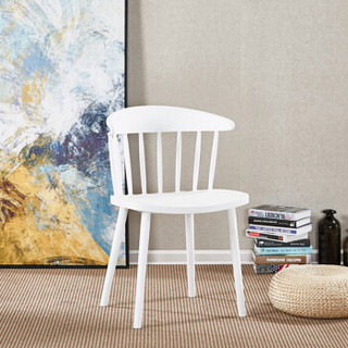 华恺之星餐椅北欧式简约家用餐厅咖啡椅凳子塑料休闲椅子HK905白色