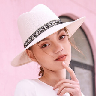 商品诗丹凯萨(sedancasesa)遮阳帽子女春夏新款优雅日本纸草小礼帽
