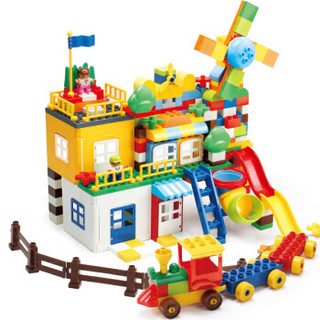 费乐（FEELO）大颗粒积木玩具拼装立体拼插3-6周岁儿童玩具男孩女孩底板早教宝宝生日礼物248桶装