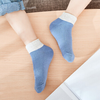 猫人（MiiOW）男女童棉袜四季款中大童儿童短筒袜子5双装3-12岁 混色5双装（1013） M（4-7岁）