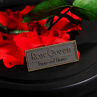 RoseQueen 永生花玫瑰鲜花玻璃罩礼盒生日求婚礼物同城速递轻奢母亲节520情人节礼物