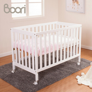 Boori哈伦婴儿床 实木宝宝床澳洲进口拼接床多功能儿童床  杏仁色+原装床垫
