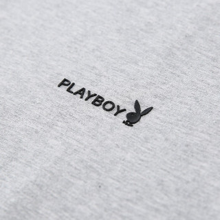 PLAYBOY 花花公子 T恤男短袖夏季运动健身青年棉质圆领背心男士打底汗衫潮 豆沙绿 XXL 7511 (绿色、XXL)