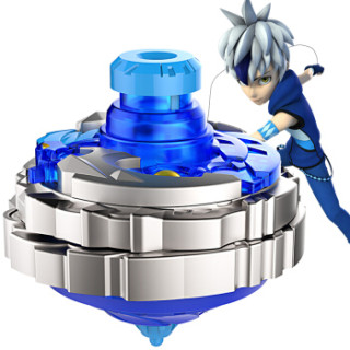 玩具升级版双层叠加旋转魔幻合体梦幻陀螺训练系列-猎冰蓝龙307002